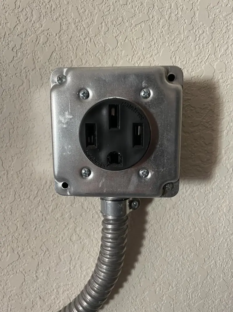 NEMA 14-50 outlet installed for Electrical Panel Upgrade in Petaluma